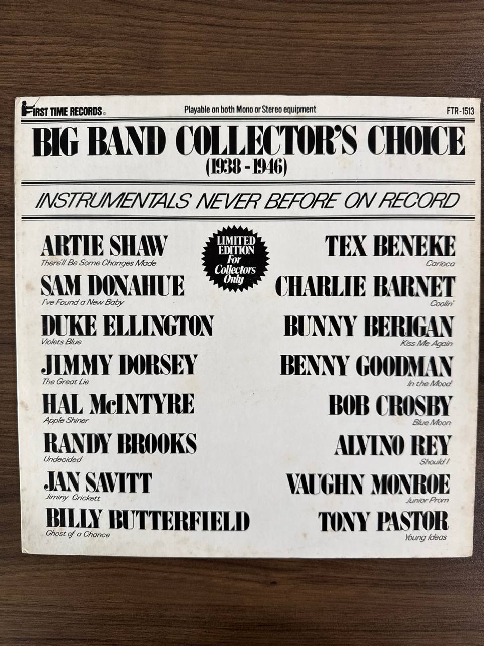 Big Band Collector's Choice (1938-1946) - Instrumentals Never Before On Record