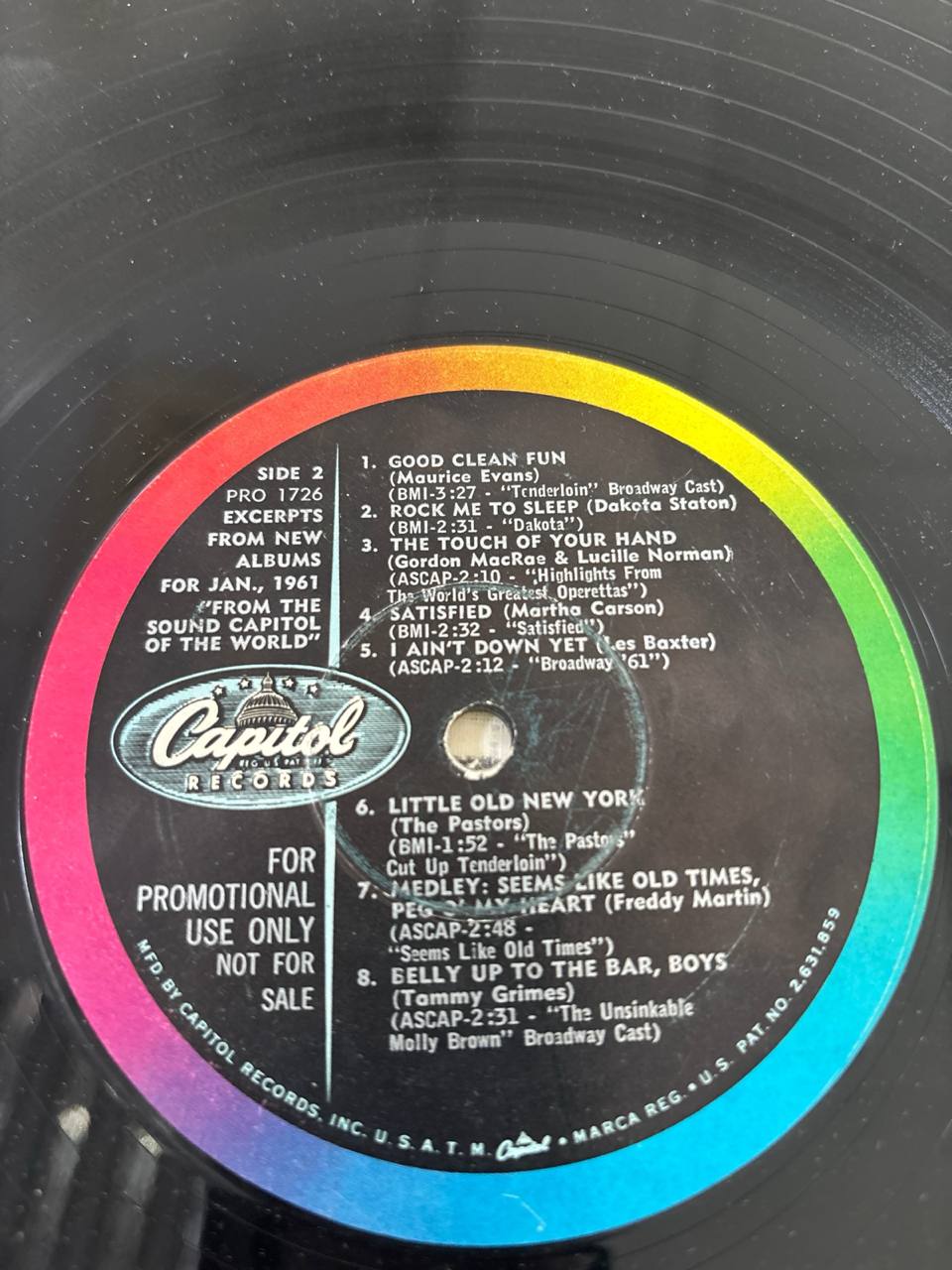 New From The Sound Capitol Of The World (January 1961)